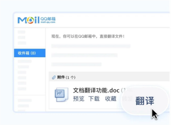 QQ邮箱发布新功能“中英文档互译” ：文档一键翻译