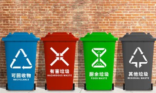 四种垃圾分类的标志 垃圾分类四大标识