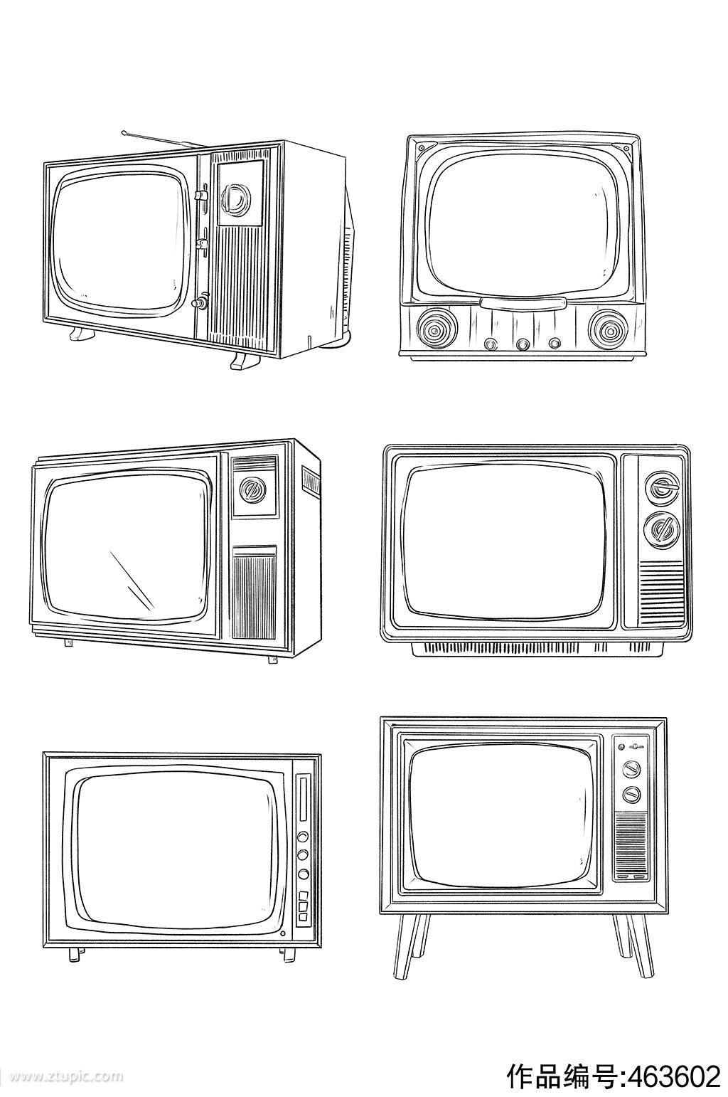 电视机简笔画